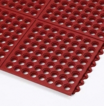 Wykładzina przemysłowa, ergonomiczna System Modułowy, typ Cushion Ease RED 91 cm x 91 cm, obszar suchy/wilgotny, kolor czerwony
